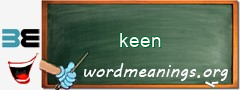 WordMeaning blackboard for keen